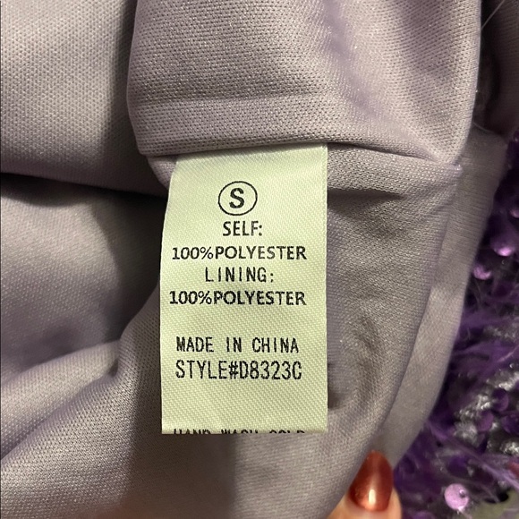 Purple Sequin Dress - Picture 2 of 6